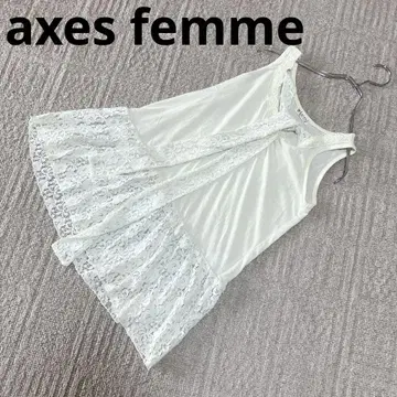 axes femme 엑시즈팜 (M) 슬리브리스 블라우스 꽃무늬 레이스