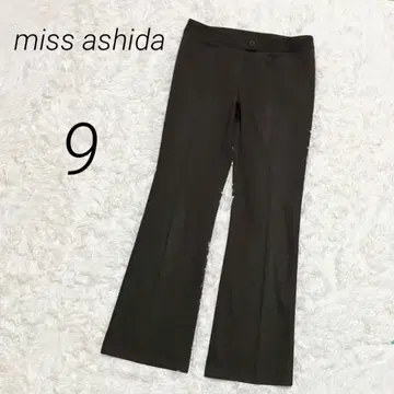 미스아시 다 슬랙스 플레어 팬츠 스트레치 양모 일본제 슬림 레그 실루엣