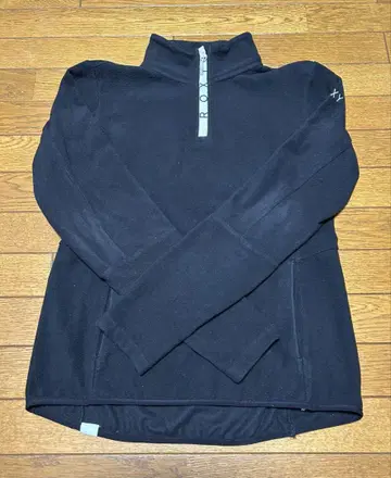 플리스 하프 지퍼 자켓 블랙