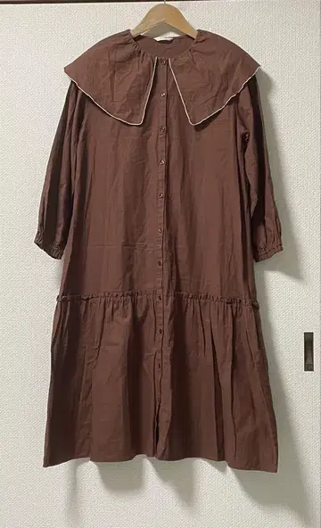 [새상품급] 에카 소포 원피스 브라운 사만사 모스모스 SM2 옷깃