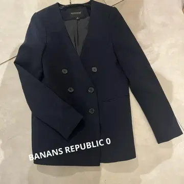 BANANA REPUBLIC 네이비 노카라 자켓