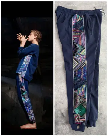 MISSONI PIGALLE 미쏘니 니트 라인 스웨트 팬츠 XL