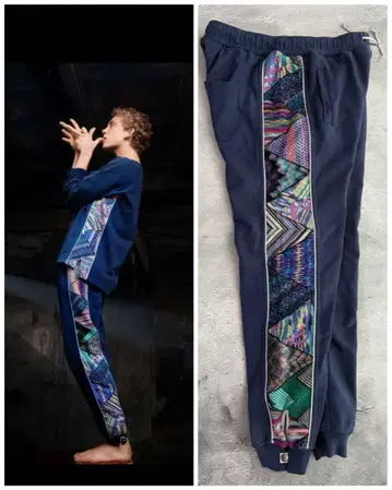 MISSONI PIGALLE 미쏘니 니트 라인 스웨트 팬츠 XL