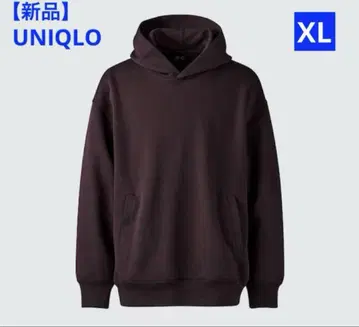 UNIQLO : C 맨투맨 오버 사이즈 풀 후드티 WINE 사이즈 XL