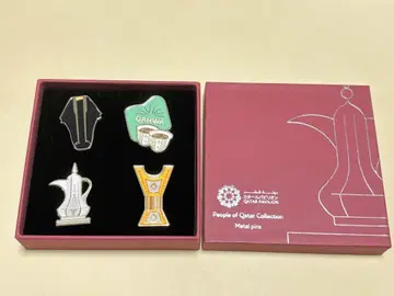 [ 박람회장 한정판 ] 새상품 카타르관 핀 배지 세트 레어