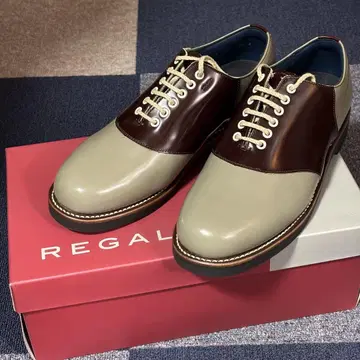 [ 미사용 새상품 ] REGAL 안장 신발 26cm 브라운 x 그레이