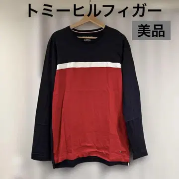 타미힐피거 긴팔 티셔츠 빨간색 네이비 새상품급