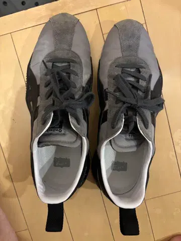 오니츠카 타이거 그레이 스웨이드 나일론 스니커즈 27cm