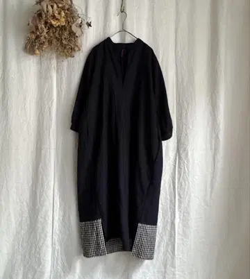 다니엘라 그레지스 울 체크 스키퍼 원피스 드레스