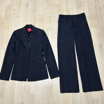 1EINS SCHRITT 다크 그레이 라메 믹스 팬츠 수트 셋업