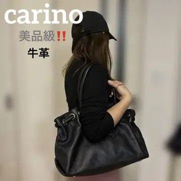 carino 소가죽 토트백 블랙