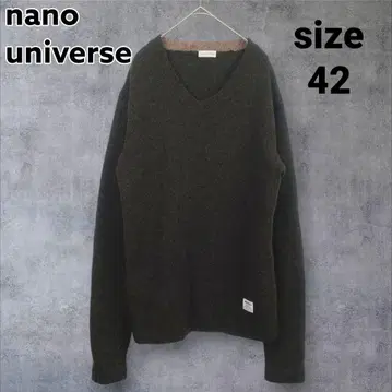 nano universe 울 V넥 니트 스웨터 42