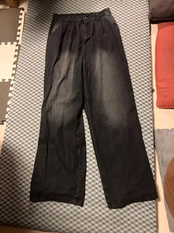 블랙 와이드 팬츠