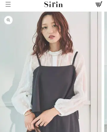 sirin 라메 컷 자카드 시어 블라우스 오프
