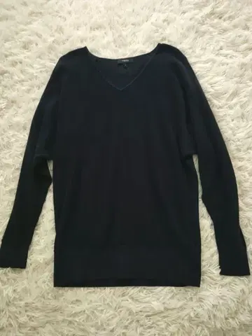 19SS Theory V넥 코튼 돌먼 슬리브 네이비 S