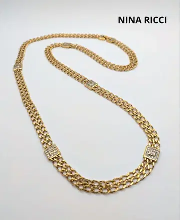 [ 컨디션 최상 ] 니나리치 NINARICCI 골드 체인 롱 목걸이