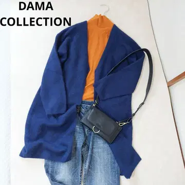 택 포함 새상품 DAMA COLLECTION 폭스 모피 가디건 LL