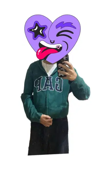 레어 GAP 그린 컬러 후드티 M 사이즈