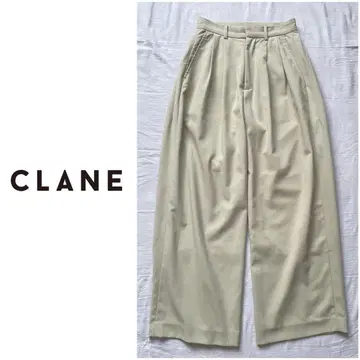 [ 새상품급 ] CLANE 클라네 베이직 턱 팬츠 민트 그린 슬랙스