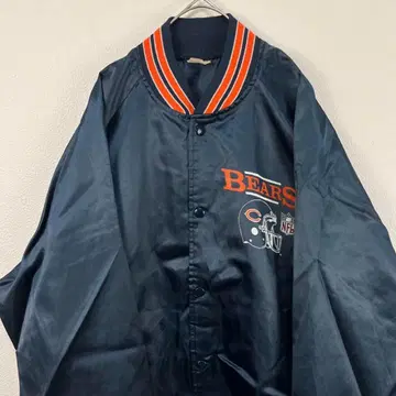 USA 80s Chalk Line NFL 베어 블루종 바시티 자켓