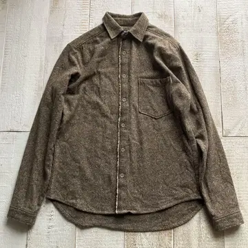 프랭크 리더 울 셔츠 XS 브라운