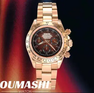OUMASHI 로즈 골드 크로노그래프 손목시계 vk63