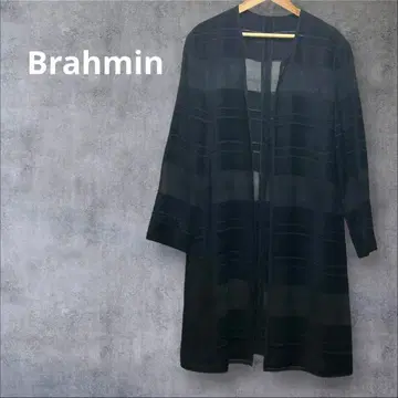 새상품급 일본제 Brahmin 브라민 시스루 보더 롱 가디건