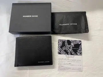 넘버나인 NUNBER (N)INE 접이식 지갑 지갑 블랙 가죽 새상품급