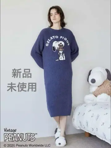 새상품 GELATO PIQUE 스누피 SNOOPY x BEAR 자카드