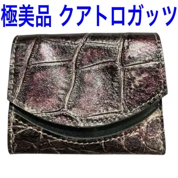 컨디션 최상 콰트로 가츠 quatro gats 콘차 가죽 엠보 지갑