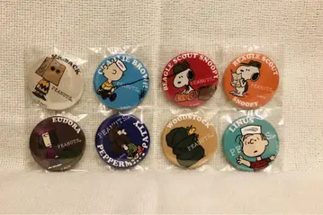 스누피 피너츠 카페 미나미마치다 한정판 캔뱃지 8개 세트 SNOOPY