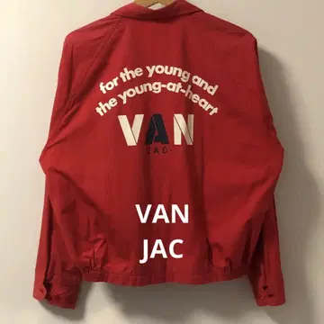 VAN JAC 드리즐러 자켓 아치 로고 안감 체크