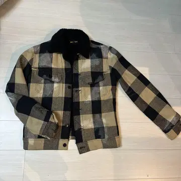 Lee TMT 콜라보 체크 무늬 플리스 자켓