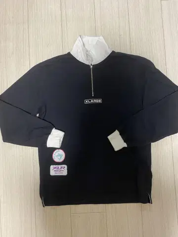 XLARGE 하프 지퍼 트레이닝복 블랙