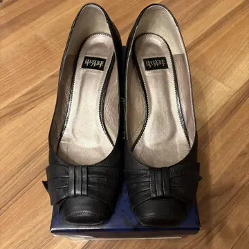 히미코 블랙 오픈토 하이힐 24.5cm