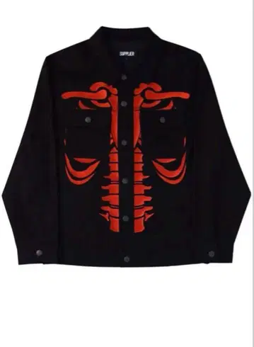 Supplier 뼈 자수 서플라이어 데님 자켓