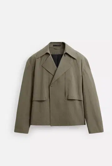 ZARA 테크니컬 숏 트렌치코트 카키