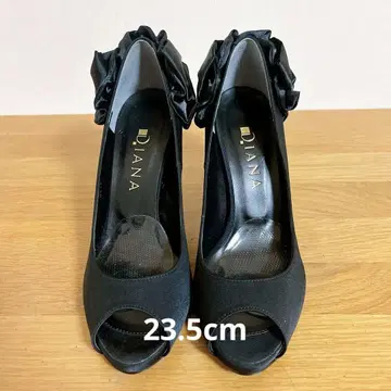 DIANA 다이애나 블랙 새틴 펌프스 23.5cm