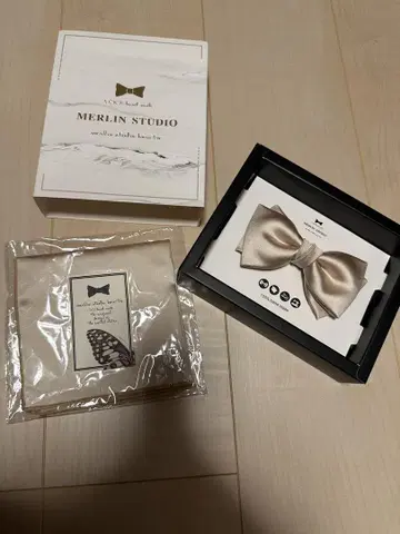 [미사용 새상품] MERLIN STUDIO 새틴 나비 넥타이