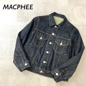 새상품급 MACPHEE 데님 자켓 G 인디고 염색 다크 네이비