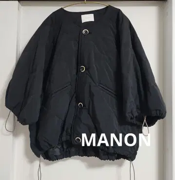 [ MANON ] 퀼팅 자켓 블랙