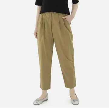 케유카 접촉 냉감 개더 팬츠 발수 가공 스트레치 베이지 프리 사이즈