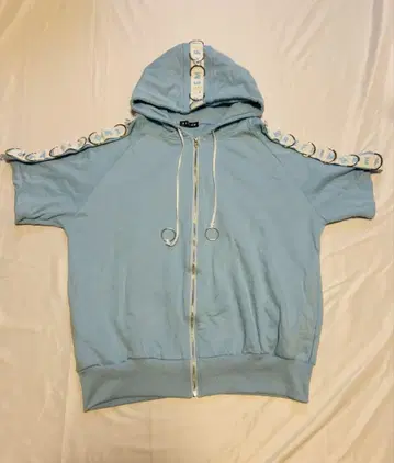 REFLEM D 반지 로고 테이프 반팔 ZIP 파커