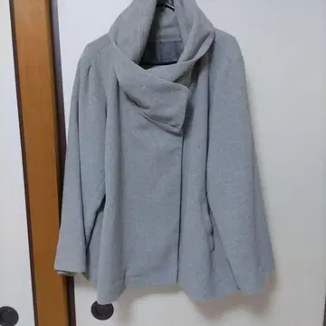 그레이 판초 케이프 코트