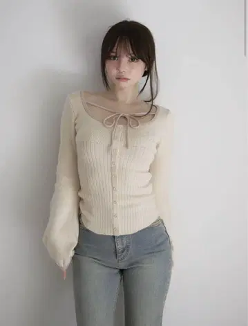 andmary Sonique knit tops ivory
