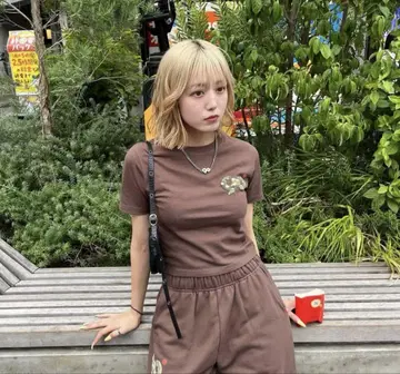 9090 브라운 카모플라쥬 패턴 셋업 S 사이즈