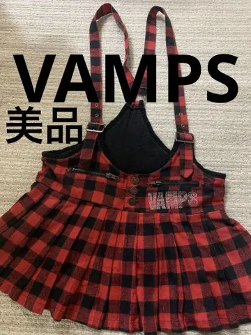 VAMPS 빨검 체크 미니 스커트. 새상품급.