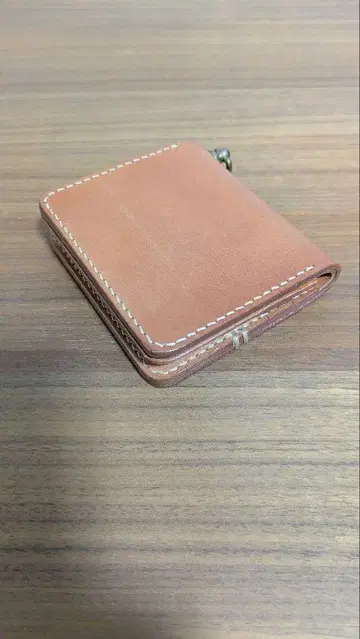 Peace leather 가죽 지갑 미니 지갑 내추럴 신동품