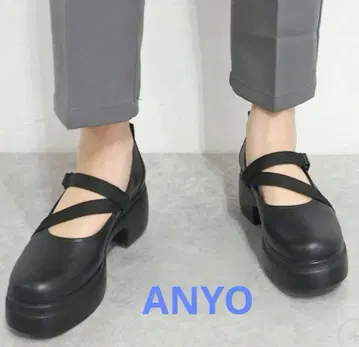 ANYO 통굽 스트랩 신발