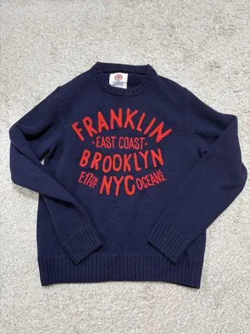 초레어 완판 FRANKLIN MARSHALL 네이비 니트 스웨터 M